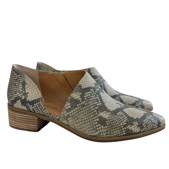 NWOT Lucky Brand Kenri Snakeskin Print Leather Booties Size 11M - Picture 4 of 16